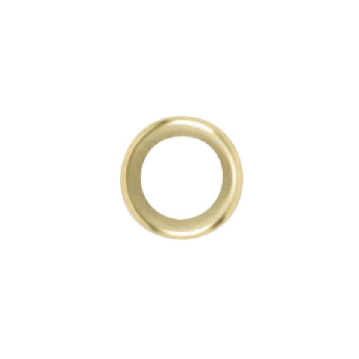 Satco 90-472 Steel Check Ring Curled Edge 1/4 IP Slip Brass Plated Finish 1" Diameter