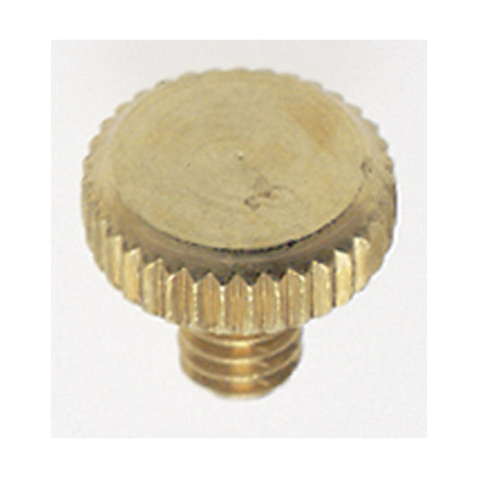 Satco 90-635 Solid Brass Thumb Screw Flat Head 8/32 1/4" Length Brass Finish