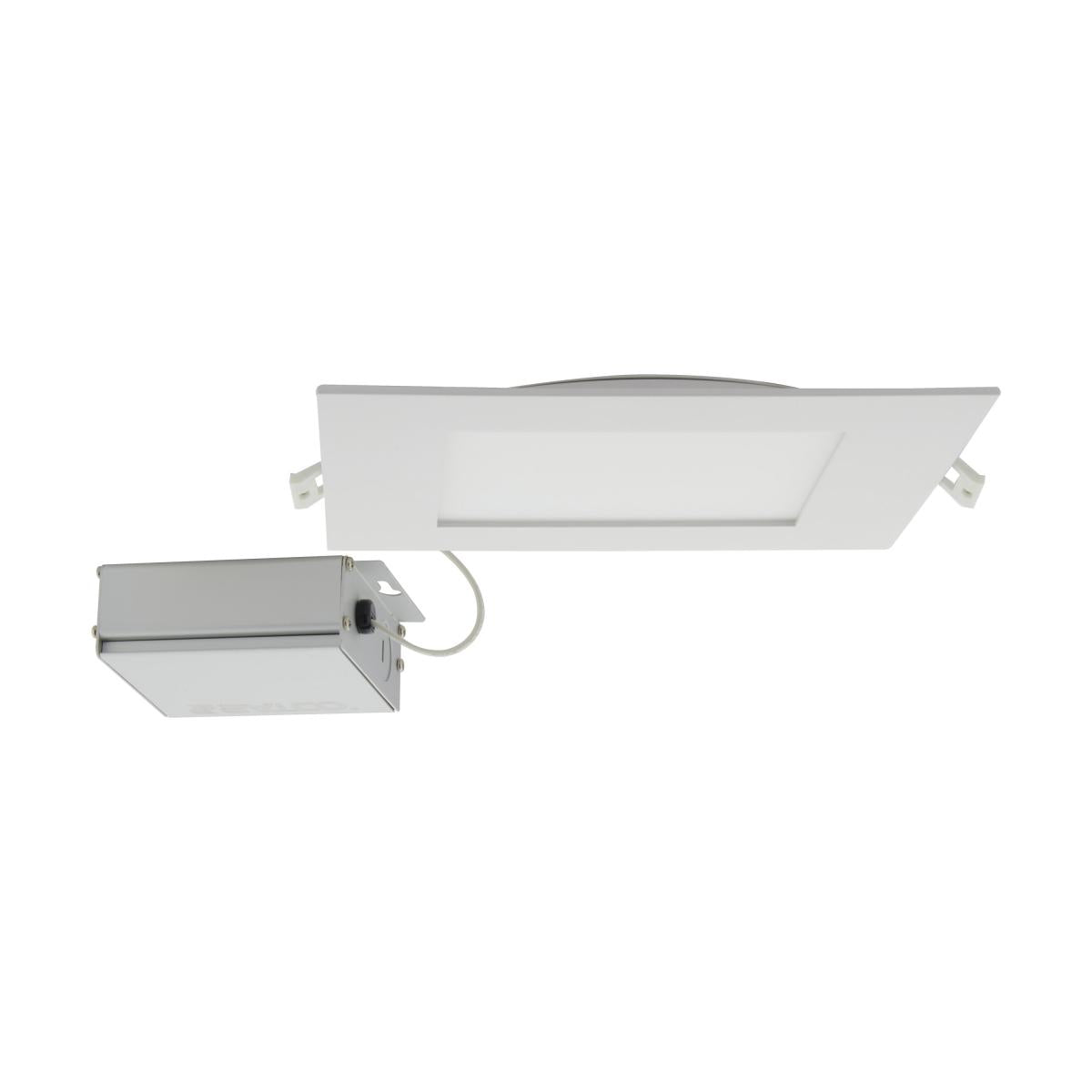 Satco S11831 24 Watt LED Direct Wire Downlight Edge-lit 8 inch CCT Selectable 120 volt Dimmable Square Remote Driver