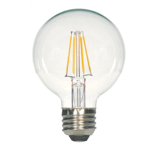 Replacement for Satco S12110 6.5 Watt G25 LED Clear Medium base 3000K 810 Lumens 120 Volt - NOW S21235