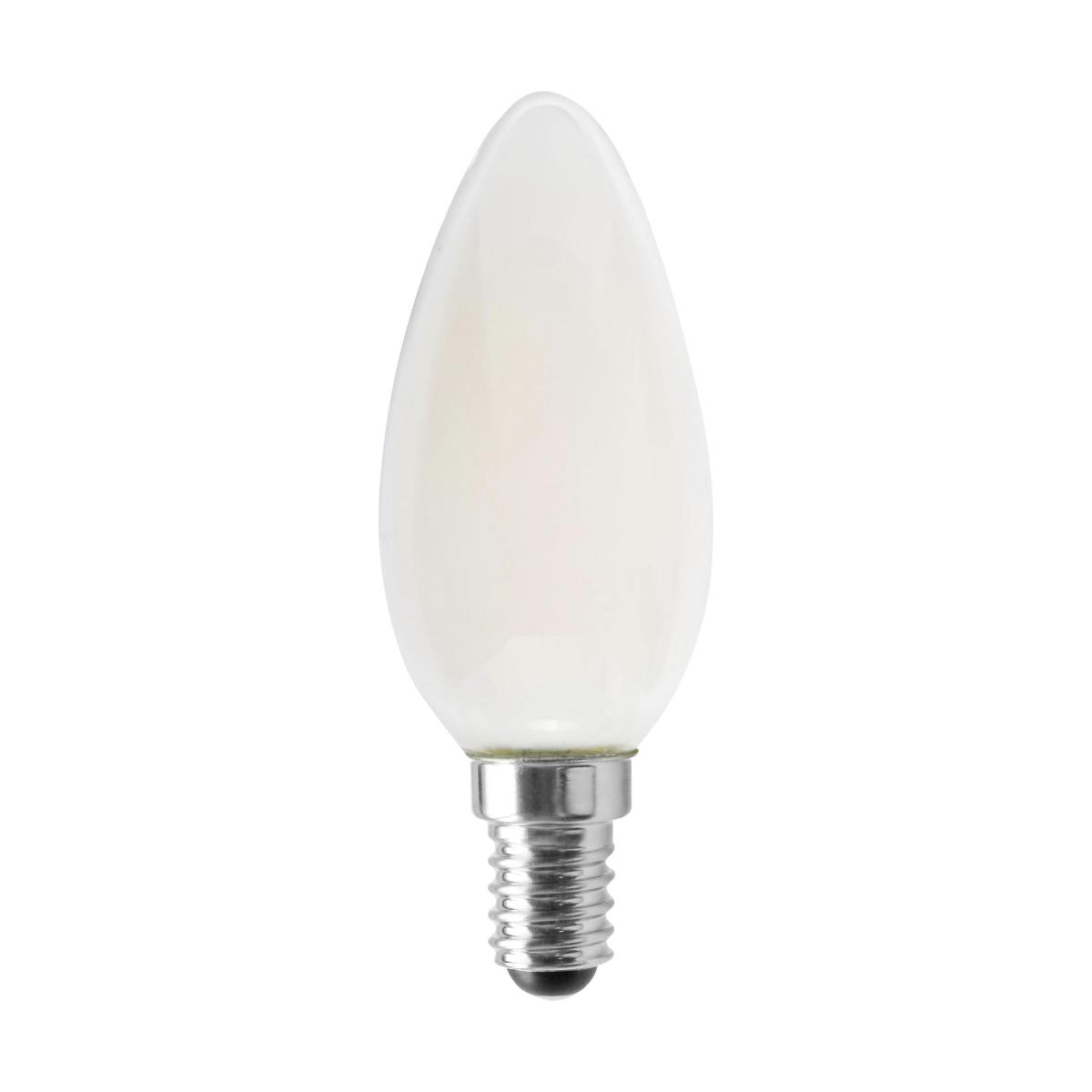 Satco S12117 4.5 Watt B11 LED Frosted 350 Lumens 3000K European base 120 Volt