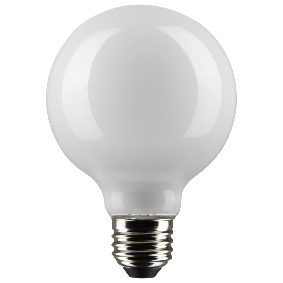 Satco S21247 6 Watt G25 LED; White; Medium base; 90 CRI; 2700K; 120 Volt; 2 Pack
