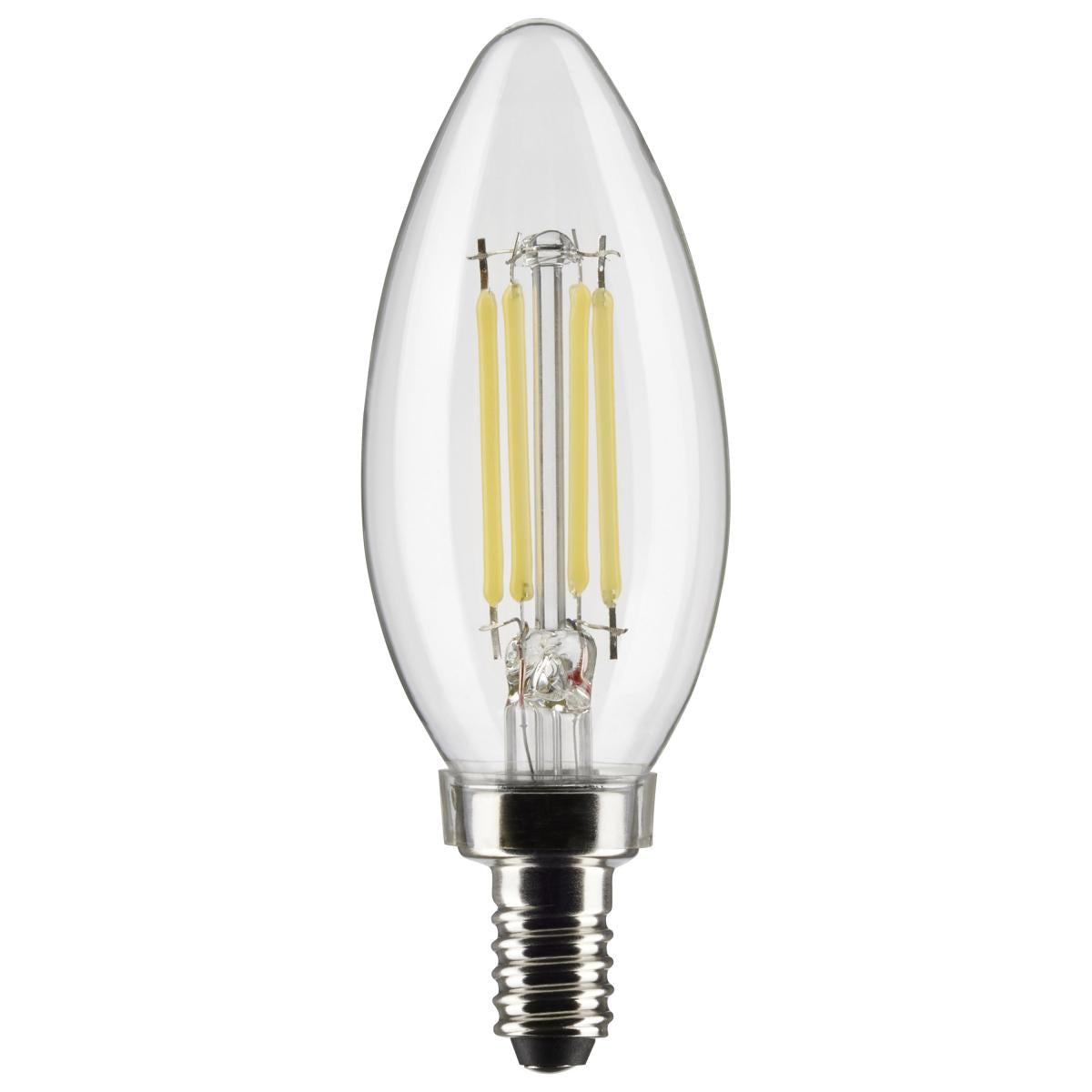 Satco S21275 5.5 Watt B11 LED; Clear; Candelabra base; 90 CRI; 3500K; 120 Volt