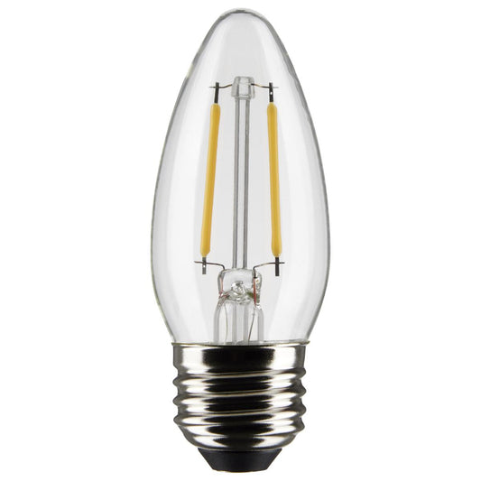 Satco S21285 4 Watt B11 LED; Clear; Medium base; 90 CRI; 3000K; 120 Volt