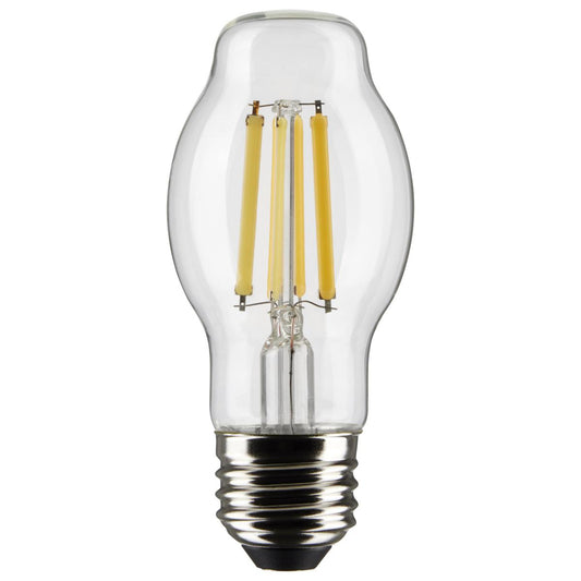 Satco S21334 8 Watt BT15 LED; Clear; Medium base; 90 CRI; 2700K; 120 Volt