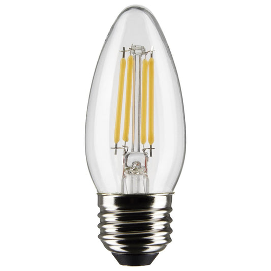 Satco S21369 4 Watt B11 LED; Clear; Medium base; 90 CRI; 3000K; 120 Volt; 3-Pack