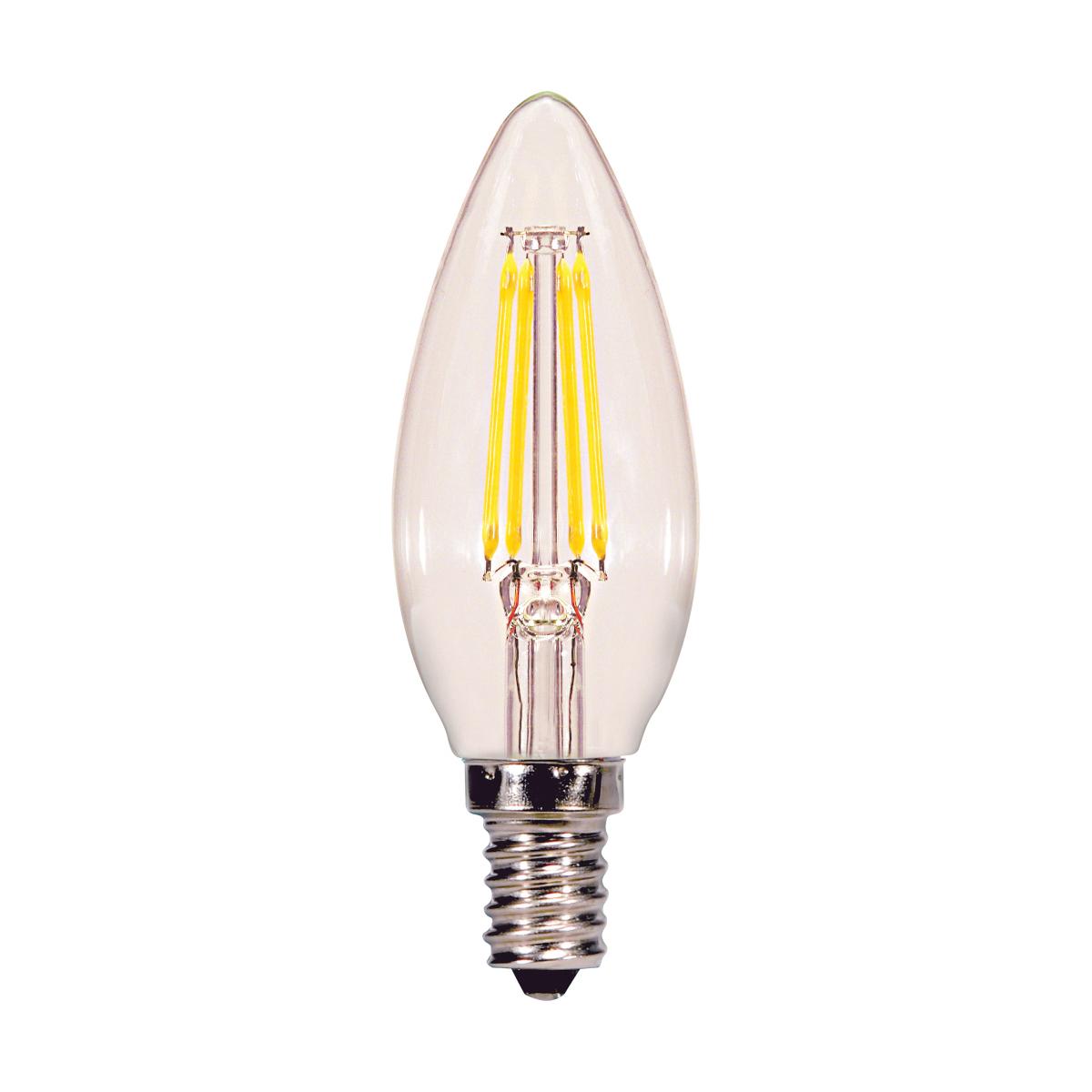 Replacement for Satco S21728 4.5 Watt B11 LED Clear Candelabra base 5000K 120 Volt 2-Card - NOW S21822