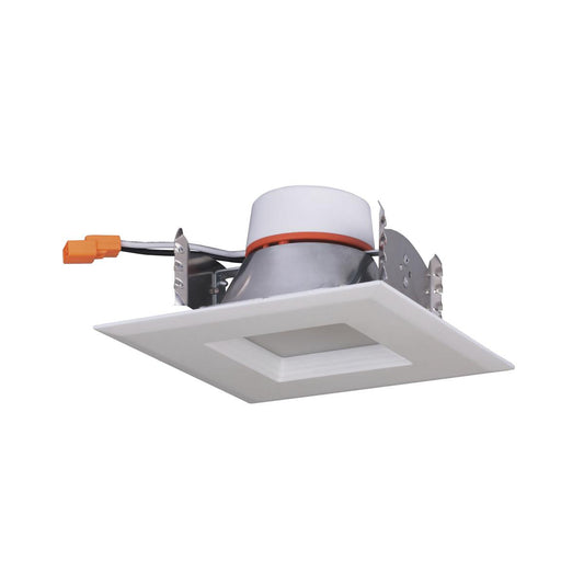 Replacement for Satco S39758 7 watt LED Downlight Retrofit 4 inch square shape 4000K 120 volt White Finish