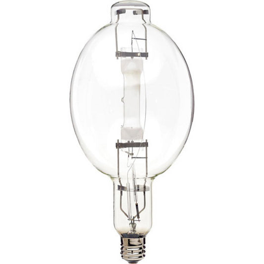 Satco S4837 MH1500/HBU 1500 Watt Metal Halide HID Mogul base BT56 Clear 65 CRI 3400K