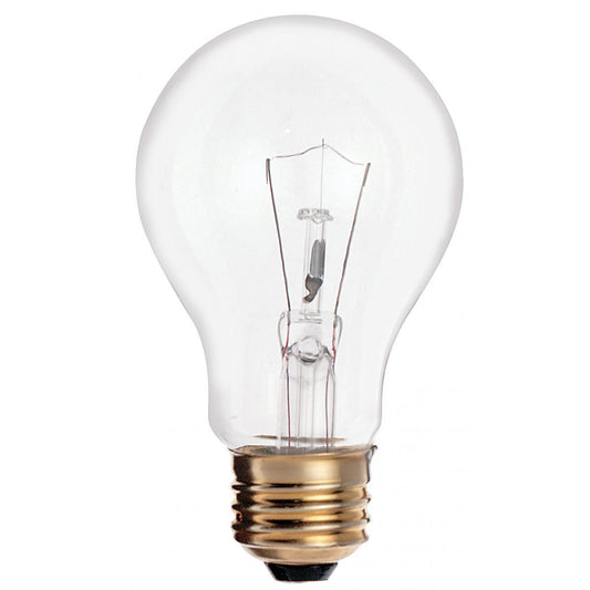 Satco S6040 25 Watt A19 Incandescent Clear 1500 Average rated hours 185 Lumens Medium base 120 Volt