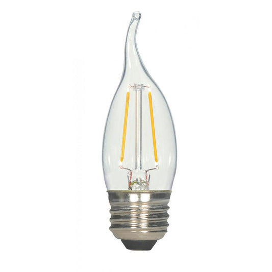 Satco S9571 2.5W EFC/LED/27K/120V 2.5 Watt CA11 LED Clear Medium base 2700K 250 Lumens 120 Volt