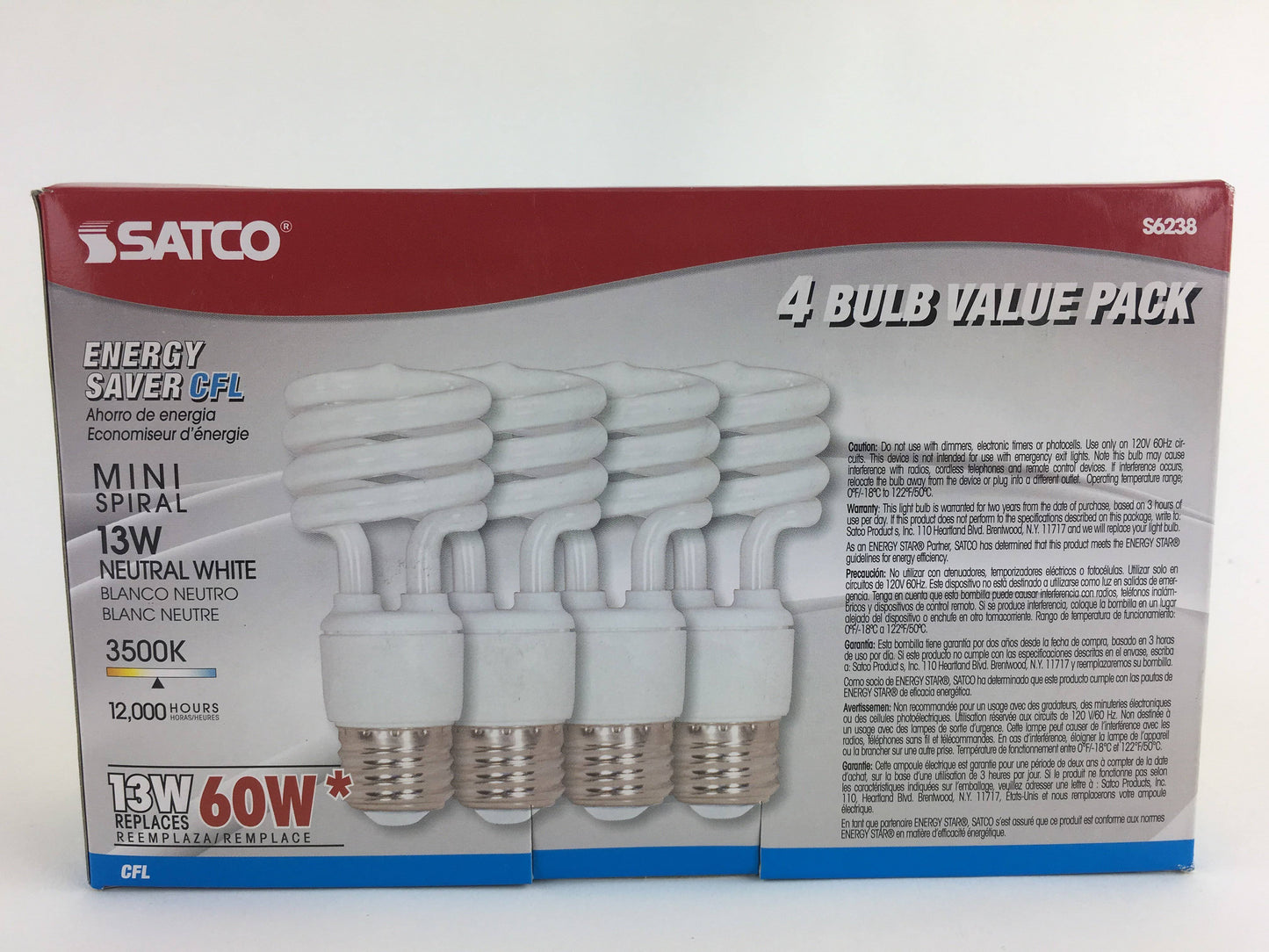 Replacement for Satco S6273 18T2/E26/5000K/120V/3PK 18W T2 5000K Spiral - 3 PACK
